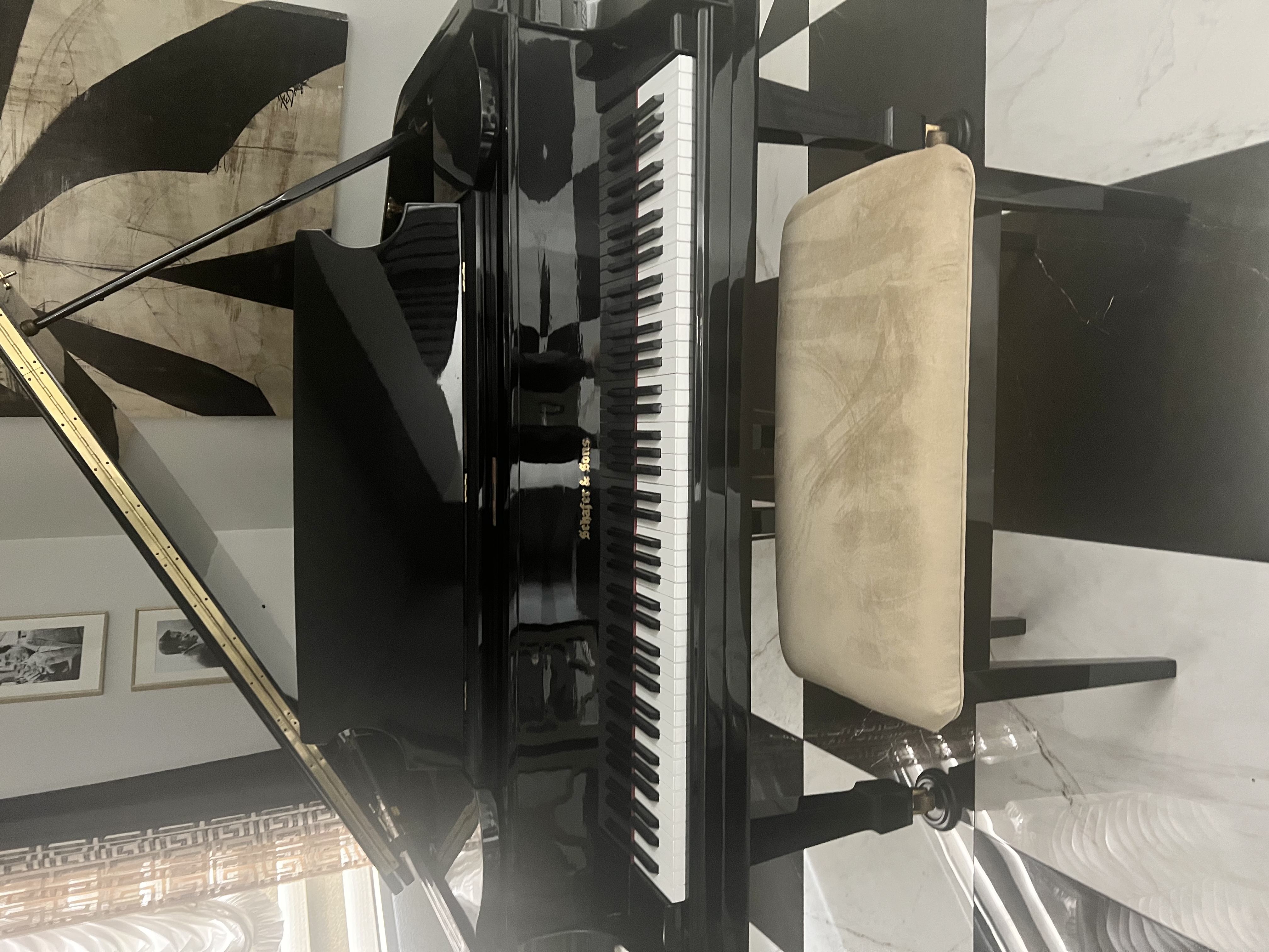 Schafer and Sons black gloss baby grand 